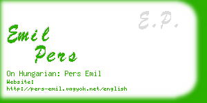 emil pers business card